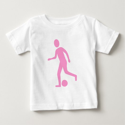 Fußballspieler - Rosa Baby T-shirt (Vorderseite)