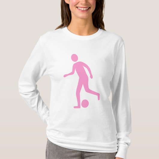 Fußballspieler - Rosa T-Shirt (Vorderseite)
