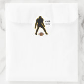 Fußballspieler Runder Aufkleber (Tasche)