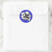 Fußballspieler Runder Aufkleber (Tasche)