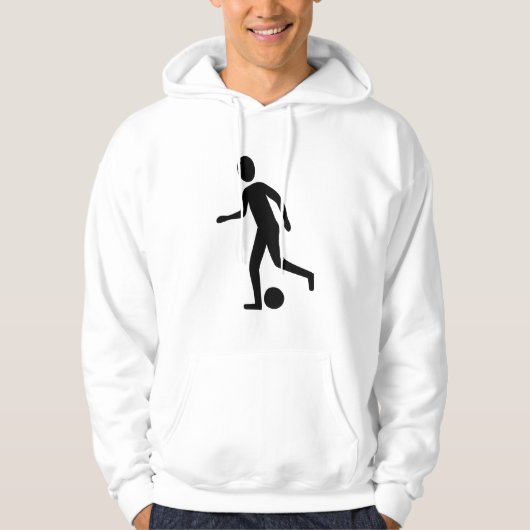 Fußballspieler - Schwarz Hoodie (Vorderseite)