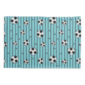 Fußballspieler Schwarz-Weiß-Fußball Kissenbezug (Rückseite-Links)