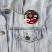 Fußballspieler Senior Night benutzerdefiniertes Fo Button (Beispiel)