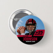 Fußballspieler Senior Night Custom Foto Sport Button (Vorne & Hinten)