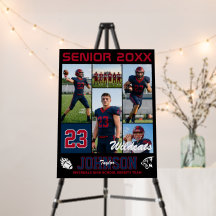 Fußballspieler Senior Night Foto-Collage Sport