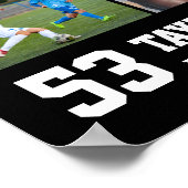 Fußballspieler Senior Night Sports Foto Collage Poster (Ecke)