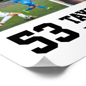 Fußballspieler Senior Night Sports Foto Collage Poster (Ecke)