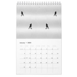 Fußballspieler Single Page SmallCalendar, White Kalender