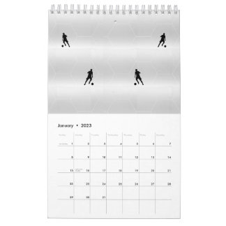 Fußballspieler Single Page SmallCalendar, White Kalender