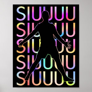 Fußballspieler Siuuu Lustiger Fußball Fußball Jung Poster