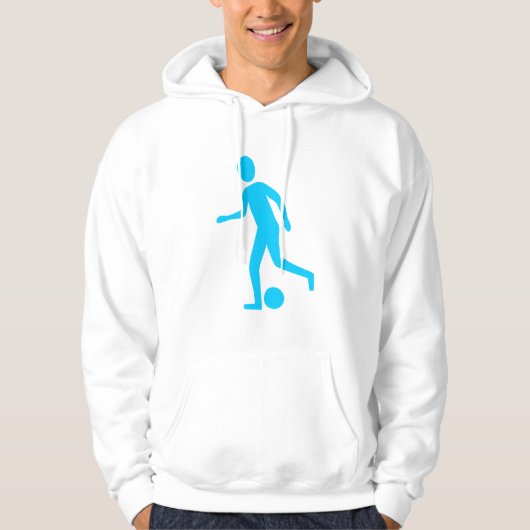 Fußballspieler - Sky Blue Hoodie (Vorderseite)