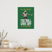 Fußballspieler-Spieltag Grün Poster (Küche)