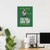 Fußballspieler-Spieltag Grün Poster (Heimbüro)