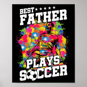 Fußballspieler Sport Vater Papa Fan Geschenk  Poster
