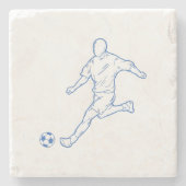 Fußballspieler Steinuntersetzer (Vorderseite)