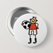 Fußballspieler-Strichmännchen Fußballspieler Button (Vorne & Hinten)