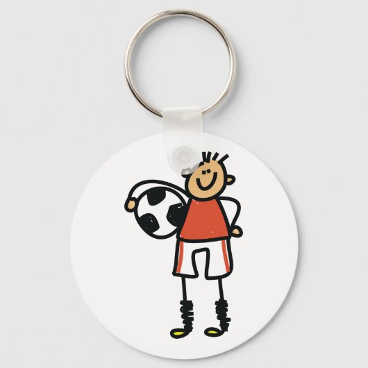Fußballspieler-Strichmännchen Schlüsselanhänger (Vorderseite)
