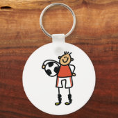 Fußballspieler-Strichmännchen Schlüsselanhänger (Rückseite)