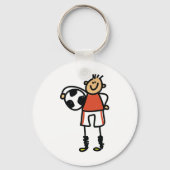 Fußballspieler-Strichmännchen Schlüsselanhänger (Rückseite)