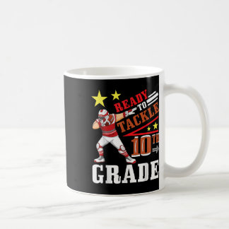 Fußballspieler Student Dabbing Bereit Anzugreifen Kaffeetasse