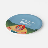 Fußballspieler Super Fan Game Day Pappteller (Schrägansicht)