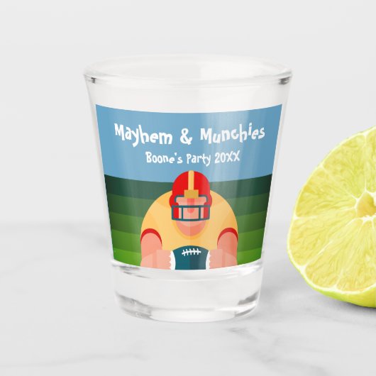 Fußballspieler Super Fan Game Day Schnapsglas (Vorderseite)