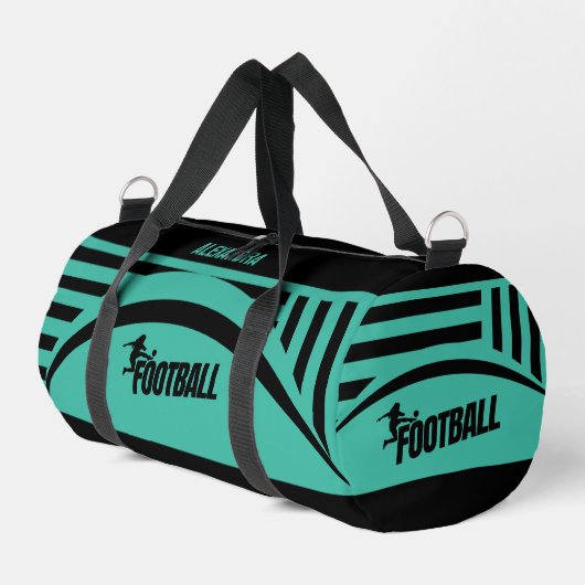 Fußballspieler, Team, Geburtstagsgeschenk Duffle T Bag (Linke Seite)