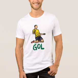 Fußballspieler-Torfeier-Illustration. Tri-Blend Shirt
