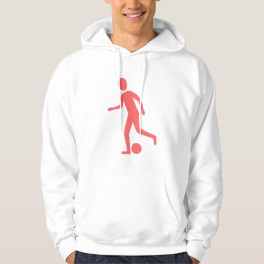 Fußballspieler - Tropenrosa Hoodie (Vorderseite)