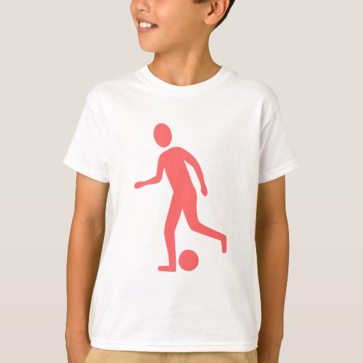 Fußballspieler - Tropenrosa T-Shirt (Vorderseite)