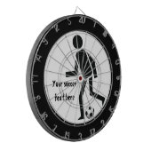 Fußballspieler und Ball nach Belieben Dartscheibe (Vorderseite Links)