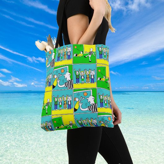 Fußballspieler und Fans Tasche