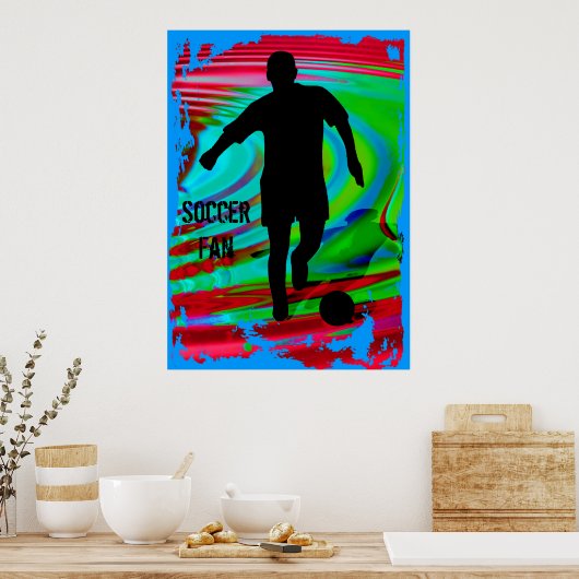 Fußballspieler und Radikalschleier Poster (Küche)
