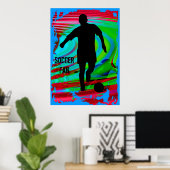 Fußballspieler und Radikalschleier Poster (Heimbüro)