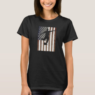Fußballspieler Vintag US-amerikanische Flagge beän T-Shirt