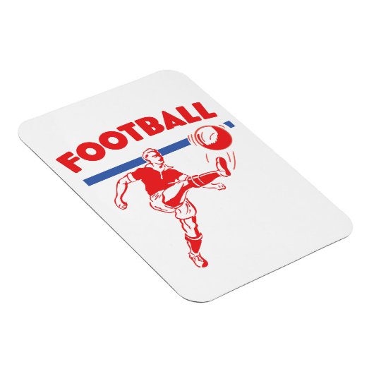 Fußballspieler Vintage der 50er Jahre Magnet (Rechte Seite)