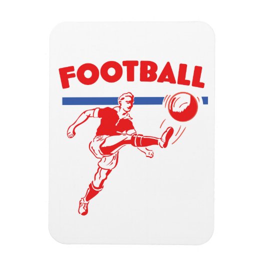 Fußballspieler Vintage der 50er Jahre Magnet (Vertikal)