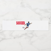 Fußballspieler Wasserflaschenetikett (Einzelnes Label)