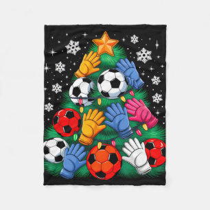 Fußballspieler-Weihnachtsbaumlicht Weihnachten Fuß Fleecedecke