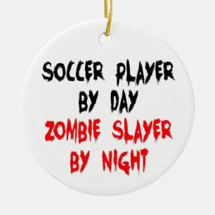 Fußballspieler Zombie Slayer Keramikornament