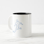 Fußballspieler Zweifarbige Tasse (Vorderseite Links)