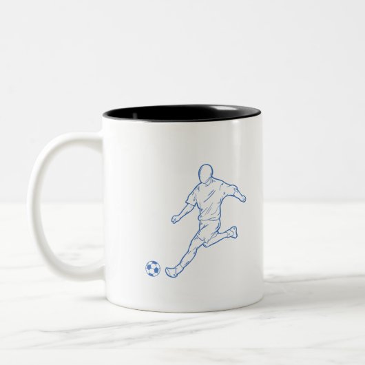 Fußballspieler Zweifarbige Tasse (Links)