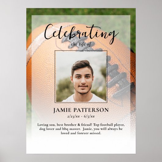 Fußballspielerfeier zum Foto des Lebens Poster (Vorne)