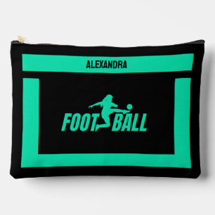 Fußballspielerin, Geburtstagsgeschenk, Fußballmann Zubehörtasche