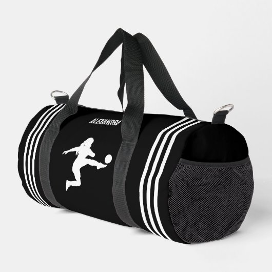 Fußballspielerin, Geburtstagsgeschenk, Team Duffle Bag (Rechte Ecke)