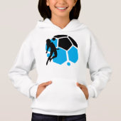 Fußballspielerin, Geburtstagsgeschenk, Team Hoodie (Vorderseite)
