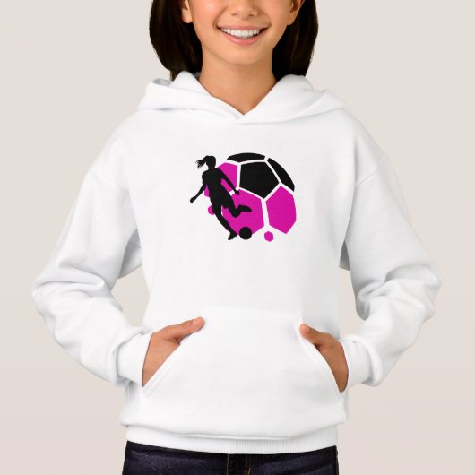 Fußballspielerin, Geburtstagsgeschenk, Team Hoodie (Vorderseite)
