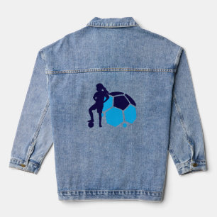 Fußballspielerin, Geburtstagsgeschenk, Team Jeansjacke