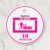 Fußballspielerin Girl, Geburtstagsmarenteam Geschenkanhänger (Vorderseite)