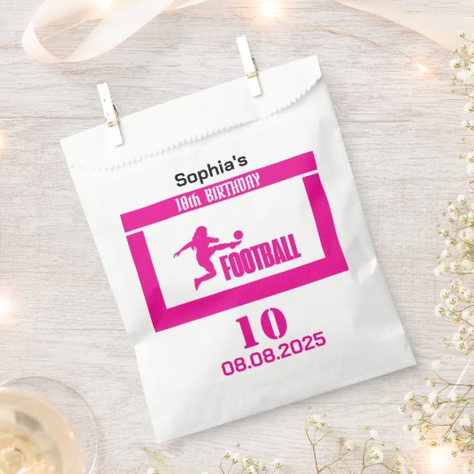 Fußballspielerin Girl, Geburtstagsmarenteam Geschenktütchen (Ausgeschnitten)